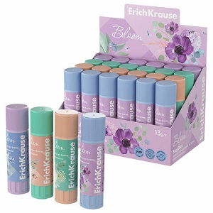 Клей-карандаш 13г, ERICH KRAUSE EasyStick Pastel Bloom, PVP